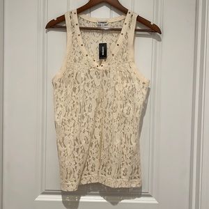 Express: Lace Tank Stud Embellishment